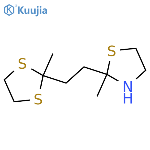Thiazolidine,2-methyl-2-[2-(2-methyl-1,3-dithiolan-2-yl)ethyl]- structure