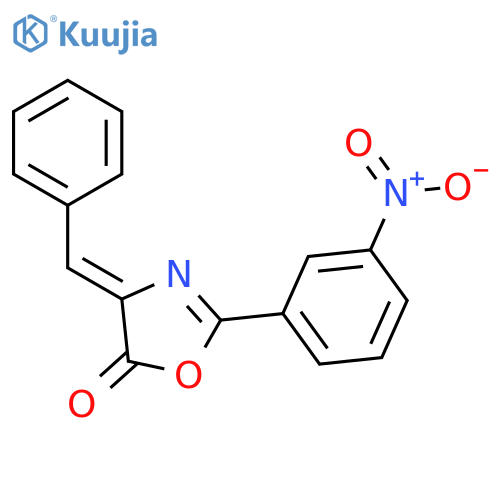 5(4H)-Oxazolone,2-(3-nitrophenyl)-4-(phenylmethylene)- structure