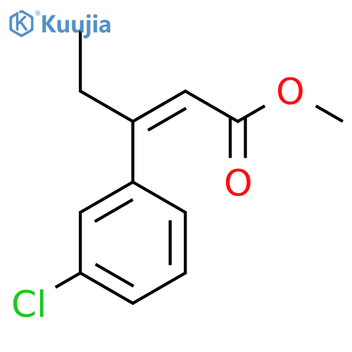 methyl (2Z)-3-(3-chlorophenyl)pent-2-enoate structure