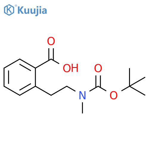 2-(2-{(tert-butoxy)carbonyl(methyl)amino}ethyl)benzoic acid structure