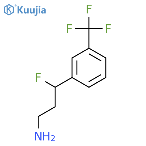 3-fluoro-3-3-(trifluoromethyl)phenylpropan-1-amine structure