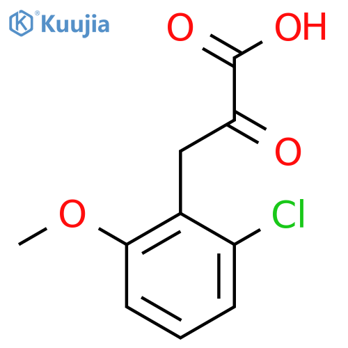 3-(2-chloro-6-methoxyphenyl)-2-oxopropanoic acid structure
