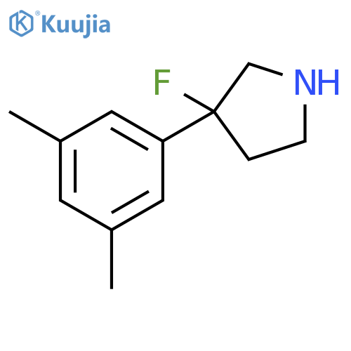 3-(3,5-dimethylphenyl)-3-fluoropyrrolidine structure