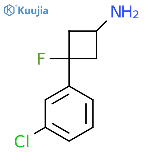 3-(3-Chlorophenyl)-3-fluorocyclobutan-1-amine structure