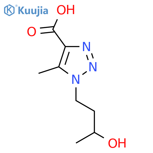 1-(3-hydroxybutyl)-5-methyl-1H-1,2,3-triazole-4-carboxylic acid structure