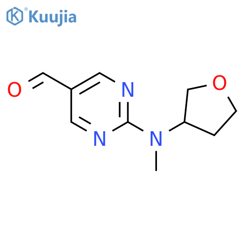 2-[Methyl(oxolan-3-yl)amino]pyrimidine-5-carbaldehyde structure