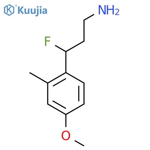 3-fluoro-3-(4-methoxy-2-methylphenyl)propan-1-amine structure