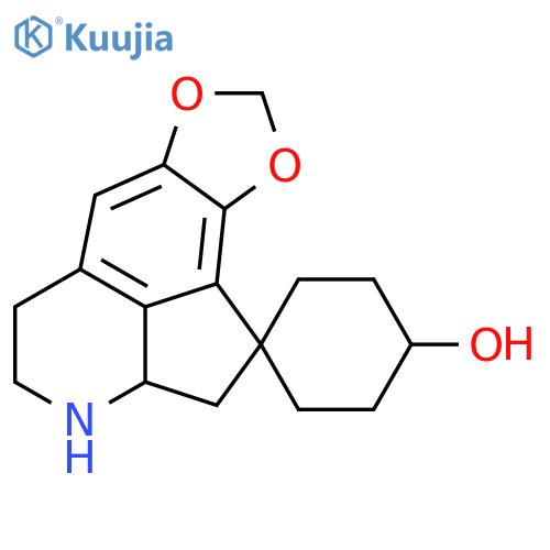 Spiro[cyclohexane-1,1'(2'H)-cyclopenta[ij][1,3]dioxolo[4,5-g]isoquinolin]-4-ol,2'a,3',4',5'-tetrahydro-, (1a,2'aR,4b)- structure