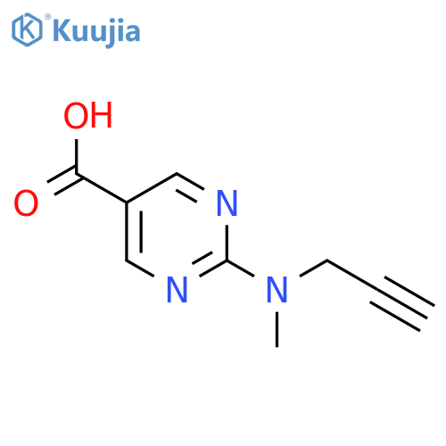 2-methyl(prop-2-yn-1-yl)aminopyrimidine-5-carboxylic acid structure