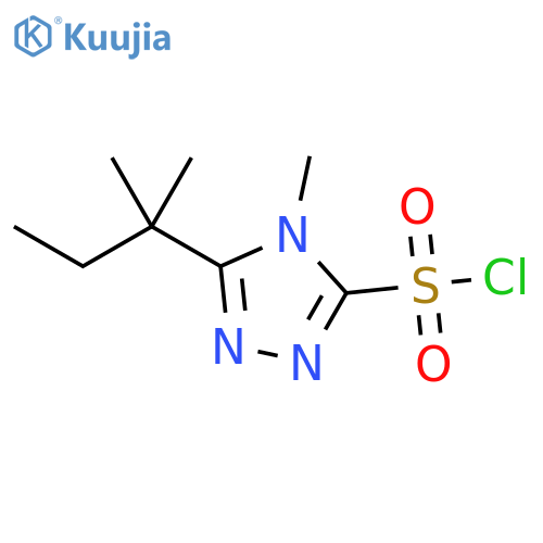 4-methyl-5-(2-methylbutan-2-yl)-4H-1,2,4-triazole-3-sulfonyl chloride structure