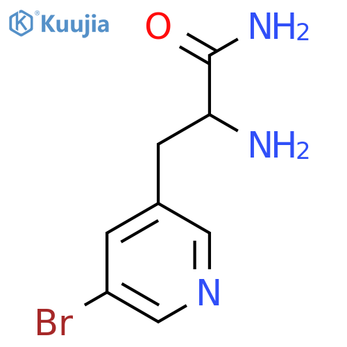 2-Amino-3-(5-bromopyridin-3-yl)propanamide structure