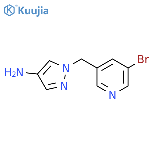 1-(5-bromopyridin-3-yl)methyl-1H-pyrazol-4-amine structure