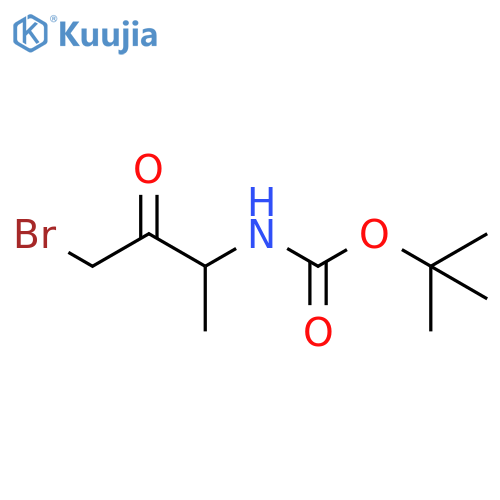Carbamic acid, N-(3-bromo-1-methyl-2-oxopropyl)-, 1,1-dimethylethyl ester structure