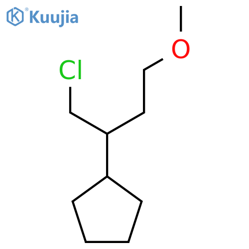 (1-Chloro-4-methoxybutan-2-yl)cyclopentane structure