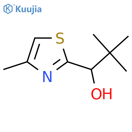 2,2-Dimethyl-1-(4-methyl-1,3-thiazol-2-yl)propan-1-ol structure