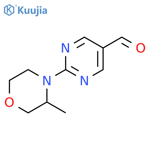 5-Pyrimidinecarboxaldehyde, 2-(3-methyl-4-morpholinyl)- structure