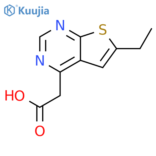 2-{6-ethylthieno2,3-dpyrimidin-4-yl}acetic acid structure