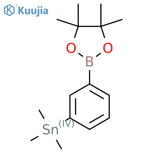 4,4,5,5-Tetramethyl-2-[3-(trimethylstannyl)phenyl]-1,3,2-dioxaborolane structure