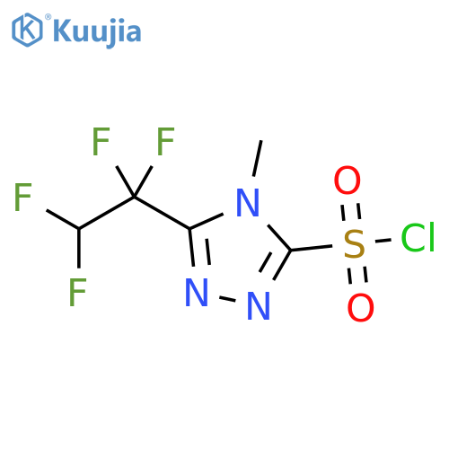 4-methyl-5-(1,1,2,2-tetrafluoroethyl)-4H-1,2,4-triazole-3-sulfonyl chloride structure