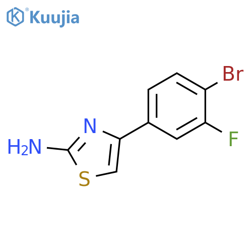4-(4-bromo-3-fluorophenyl)-1,3-thiazol-2-amine structure