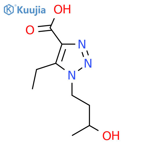5-ethyl-1-(3-hydroxybutyl)-1H-1,2,3-triazole-4-carboxylic acid structure