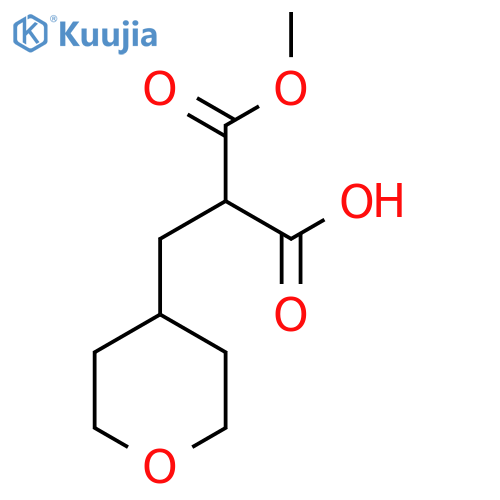 3-methoxy-2-(oxan-4-yl)methyl-3-oxopropanoic acid structure