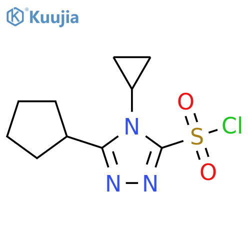 5-cyclopentyl-4-cyclopropyl-4H-1,2,4-triazole-3-sulfonyl chloride structure