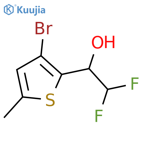 1-(3-bromo-5-methylthiophen-2-yl)-2,2-difluoroethan-1-ol structure