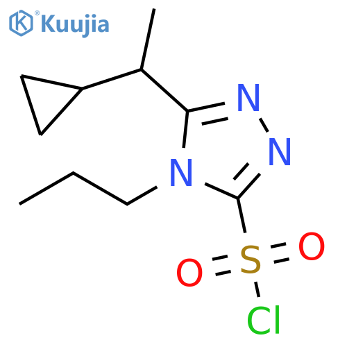 4H-1,2,4-Triazole-3-sulfonyl chloride, 5-(1-cyclopropylethyl)-4-propyl- structure