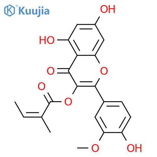 3,4',5,7-Tetrahydroxy-3'-methoxyflavone; 3-Angeloyl structure