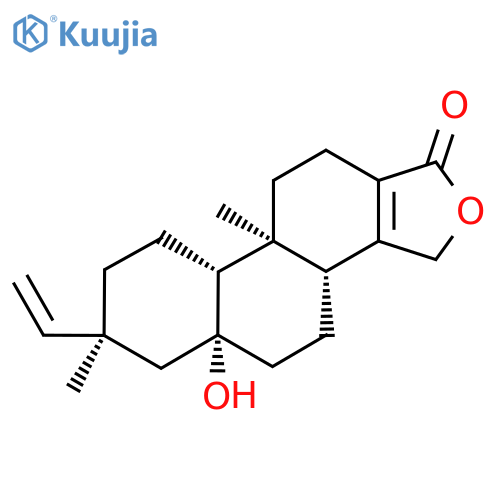 Phenanthro[1,2-c]furan-1(3H)-one, 7-ethenyl-3b,4,5,5a,6,7,8,9,9a,9b,10,11-dodecahydro-5a-hydroxy-7,9b-dimethyl-, (3bR,5aR,7S,9aR,9bS)- (9CI) structure