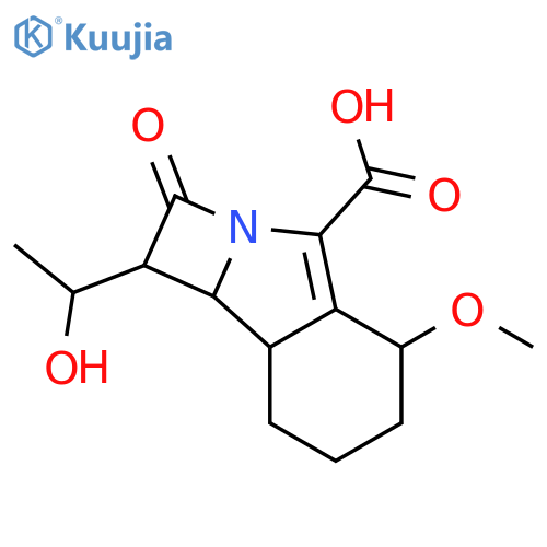 Azeto[2,1-a]isoindole-4-carboxylicacid, 1,2,5,6,7,8,8a,8b-octahydro-1-[(1R)-1-hydroxyethyl]-5-methoxy-2-oxo-,(1S,5S,8aS,8bR)- structure