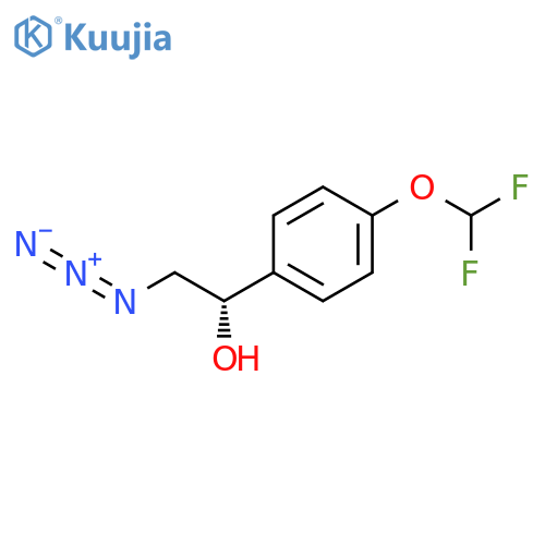 (1S)-2-azido-1-4-(difluoromethoxy)phenylethan-1-ol structure