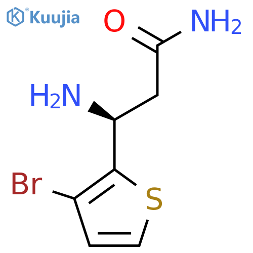 (3S)-3-Amino-3-(3-bromothiophen-2-yl)propanamide structure