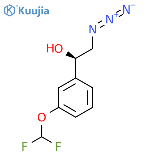 (1R)-2-azido-1-3-(difluoromethoxy)phenylethan-1-ol structure