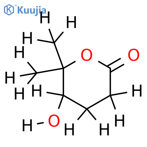 Tetrahydro-5-hydroxy-6,6-dimethyl-2H-pryan-2-one, structure