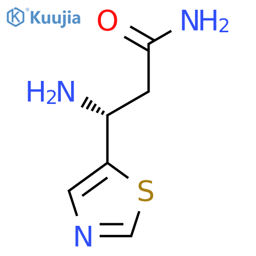 (3R)-3-amino-3-(1,3-thiazol-5-yl)propanamide structure