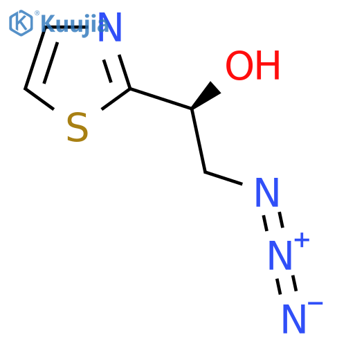 (1S)-2-azido-1-(1,3-thiazol-2-yl)ethan-1-ol structure