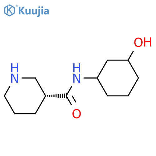 (3R)-N-(3-hydroxycyclohexyl)piperidine-3-carboxamide structure