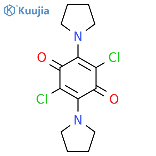 2,5-Cyclohexadiene-1,4-dione, 2,5-dichloro-3,6-di-1-pyrrolidinyl- structure