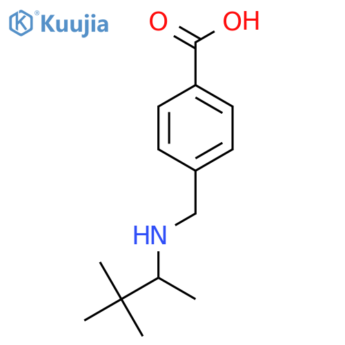 4-(((3,3-Dimethylbutan-2-yl)amino)methyl)benzoic acid structure