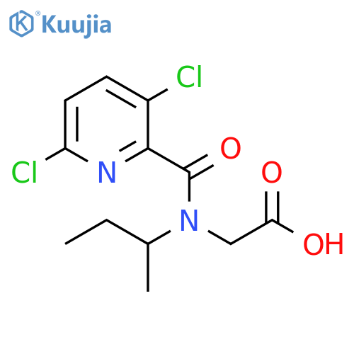2-N-(butan-2-yl)-1-(3,6-dichloropyridin-2-yl)formamidoacetic acid structure