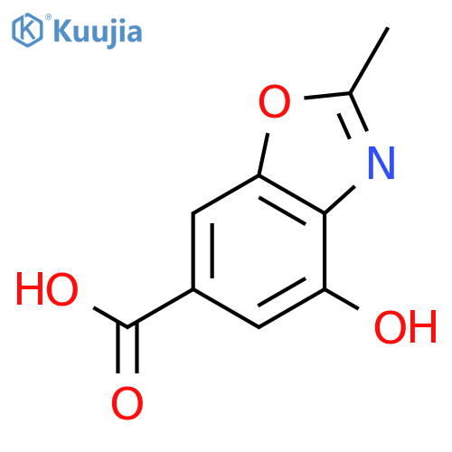 4-hydroxy-2-methyl-1,3-benzoxazole-6-carboxylic acid structure