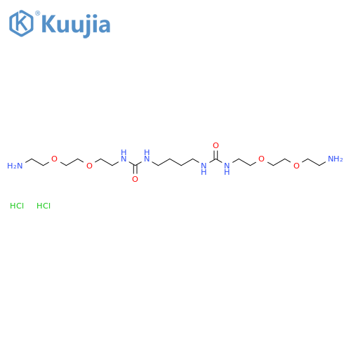 1,1'-(Butane-1,4-diyl)bis(3-(2-(2-(2-aminoethoxy)ethoxy)ethyl)urea) dihydrochloride structure