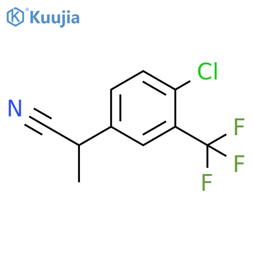 2-4-chloro-3-(trifluoromethyl)phenylpropanenitrile structure