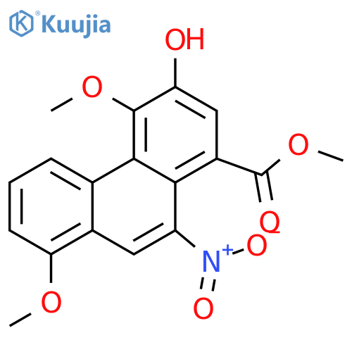 1-Phenanthrenecarboxylic acid, 3-hydroxy-4,8-dimethoxy-10-nitro-, methyl ester structure