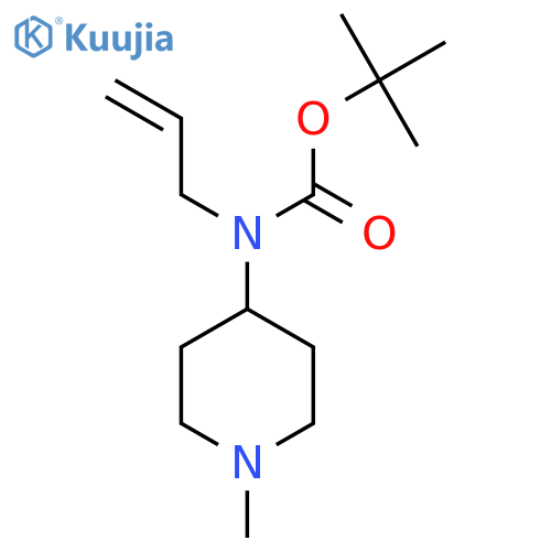 tert-butyl N-(1-methylpiperidin-4-yl)-N-(prop-2-en-1-yl)carbamate structure