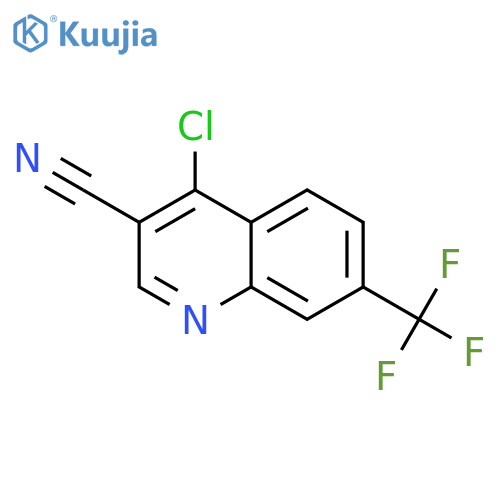 3-Quinolinecarbonitrile,4-chloro-7-(trifluoromethyl)- structure