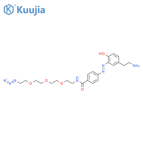 Benzamide, 4-[2-[5-(2-aminoethyl)-2-hydroxyphenyl]diazenyl]-N-[2-[2-[2-(2-azidoethoxy)ethoxy]ethoxy]ethyl]- structure