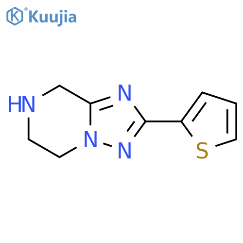 2-(thiophen-2-yl)-5H,6H,7H,8H-1,2,4triazolo1,5-apyrazine structure